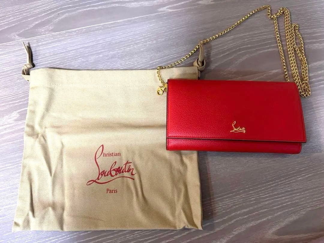 【新品未使用】クリスチャンルブタン ロングチェーンウォレット