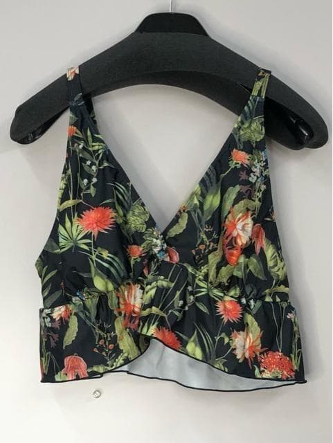 新品☆3L♪黒系♪水着5点セット♪ビスチェ×バンドゥビキニ♪短パン☆s890