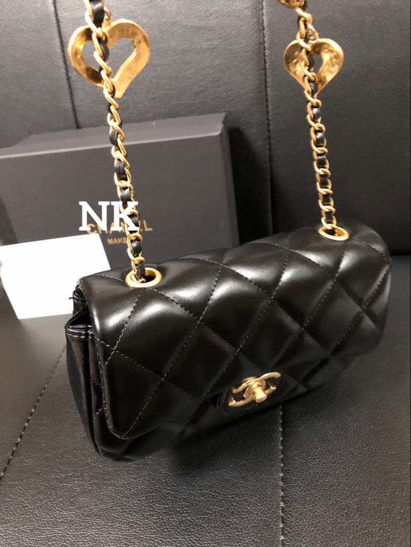 ブラック　ハートチェーン　シャネル　ノベルティ　ショルダーバッグ　VIP 2