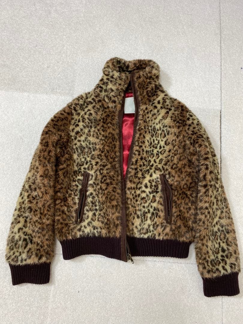9110. フェアリーグランジ スタンド ヒョウ柄 ブルゾン 平成ギャル Y2K
