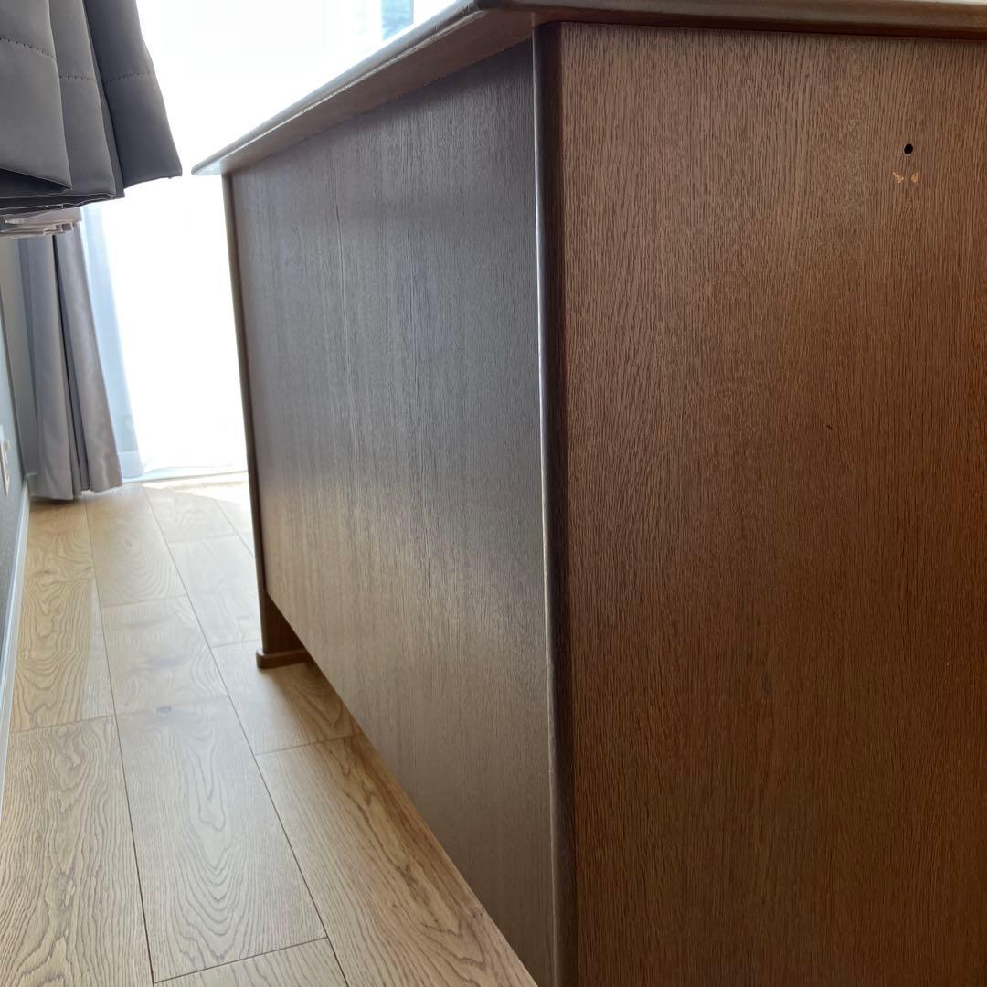 ①浜本工藝　木製学習机 引き出し2個 2点セットの机のみ