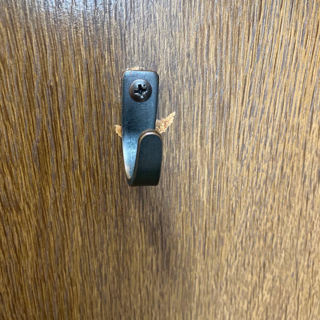 ①浜本工藝　木製学習机 引き出し2個 2点セットの机のみ