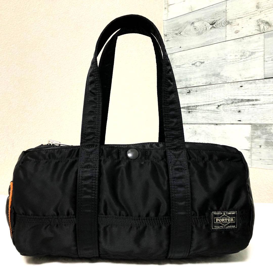 超美品✨人気 ポーター タンカー ミニボストンバッグ ドラム Sサイズ ブラック
