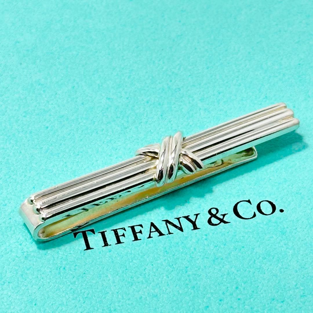 Tiffany シグネチャー　クロス　ネクタイピン　Ag925 タイピン