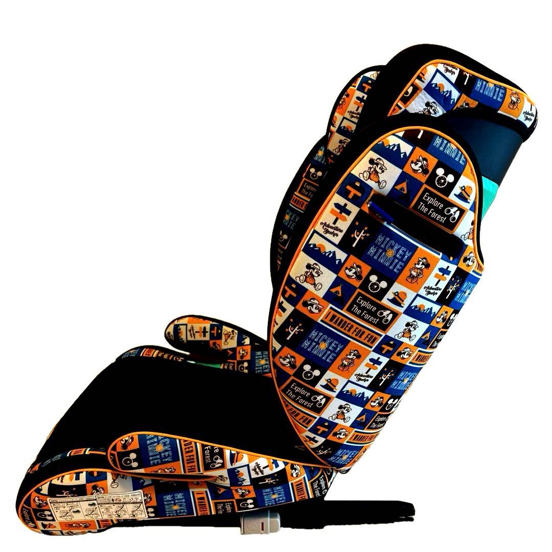 未使用級 ジュニアシート マムズキャリー ハイバックFIX ミッキー(キャンプ)