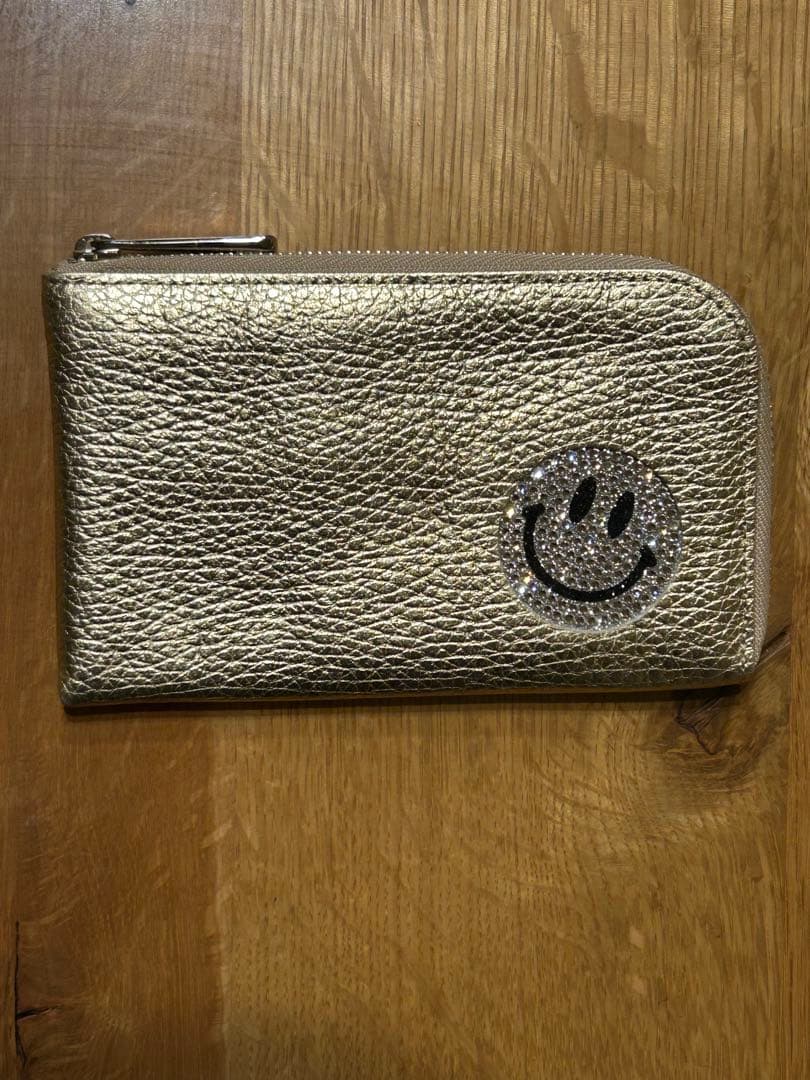 SALON DE ALFURD ゴールド スマイル L字ミニ財布