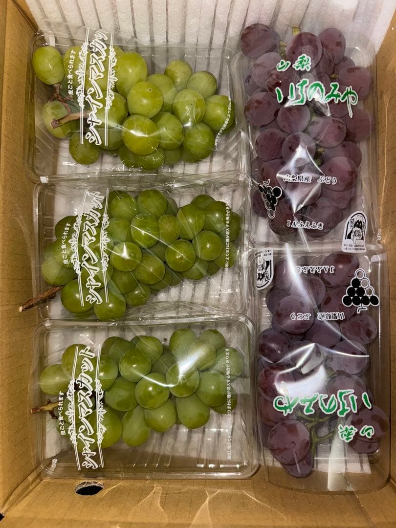 山梨県産ぶどう⭐️シャインマスカット⭐️9房入り箱込み約5.6キロ