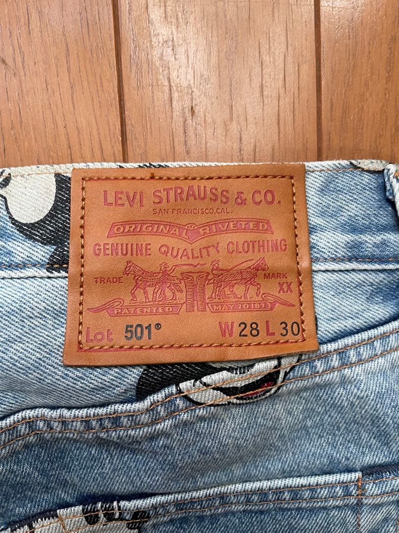 リーバイス×ミッキーコラボ　ボア付きトラッカージャケット&501デニムセットレア