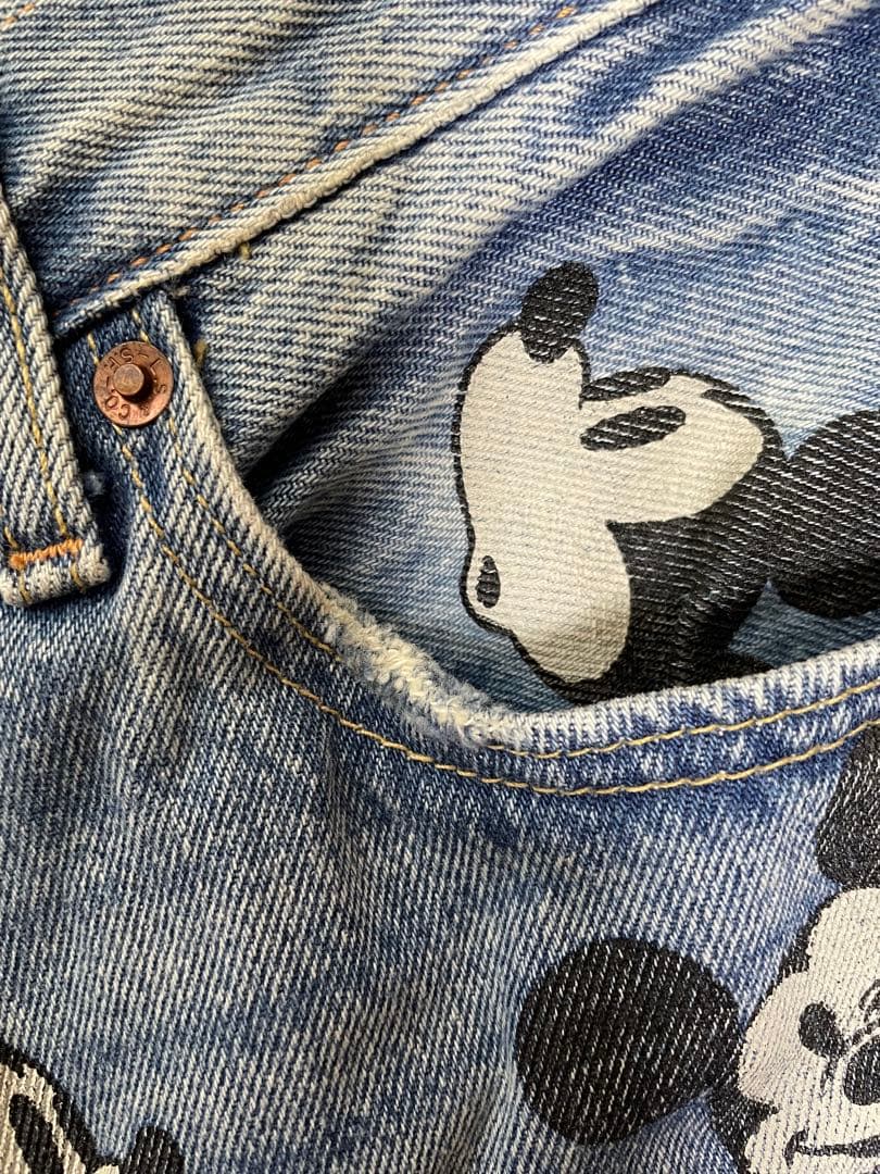 リーバイス×ミッキーコラボ　ボア付きトラッカージャケット&501デニムセットレア