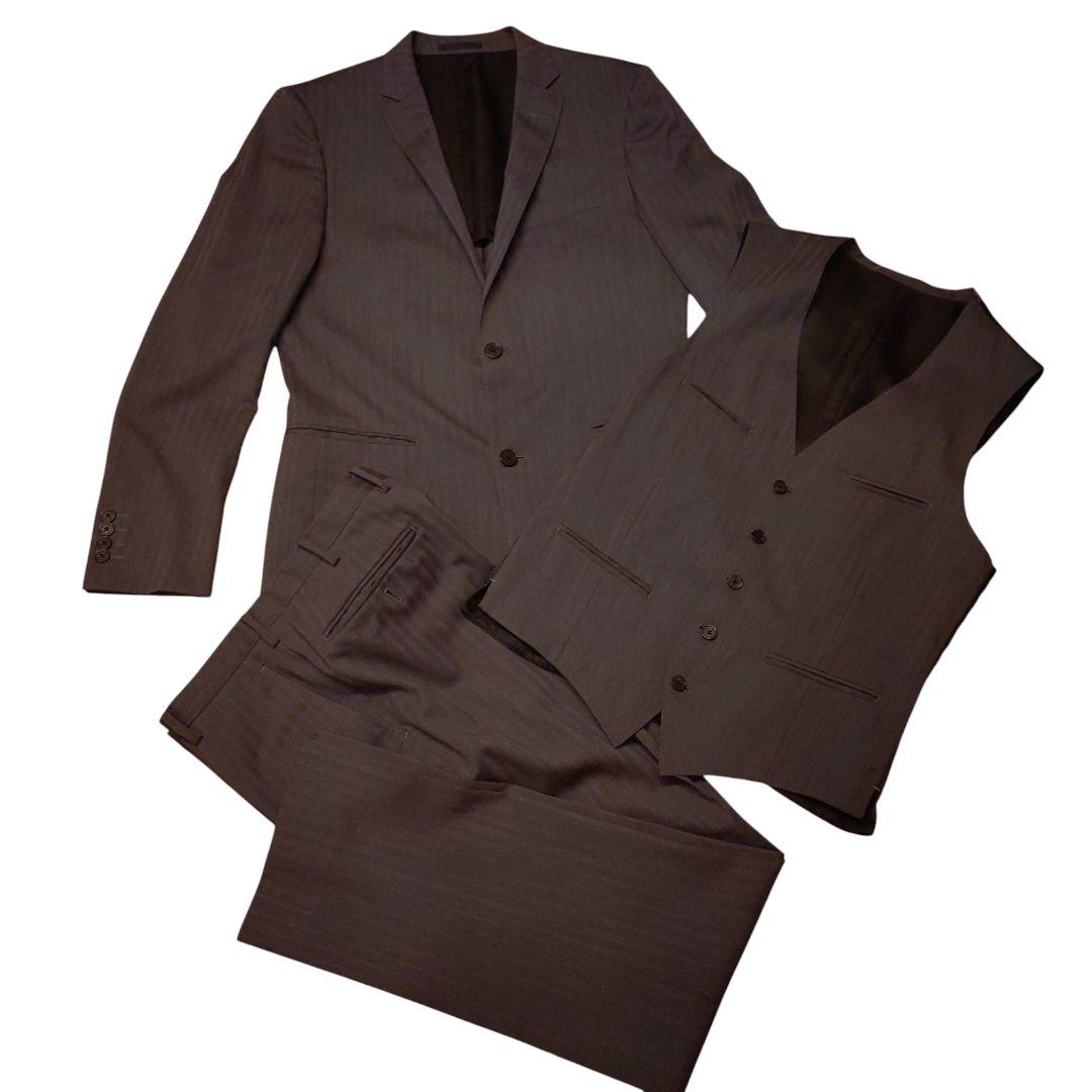 BURBERRY BLACK LABEL バーバリー ストライプスーツ グレー