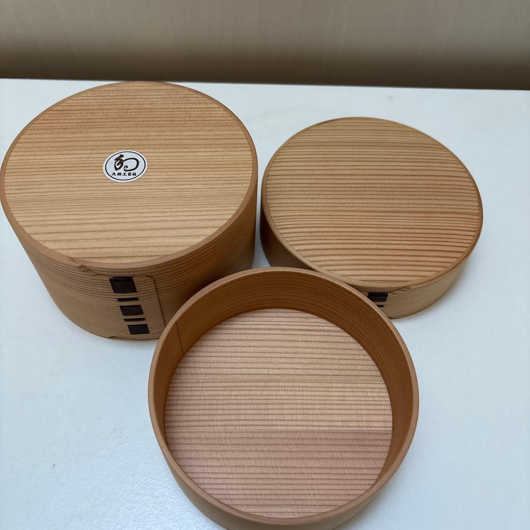 大館工芸社　曲げわっぱ　二ツ重丸弁当