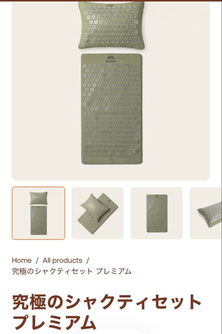 シャクティプレミアムマット＆枕のセット