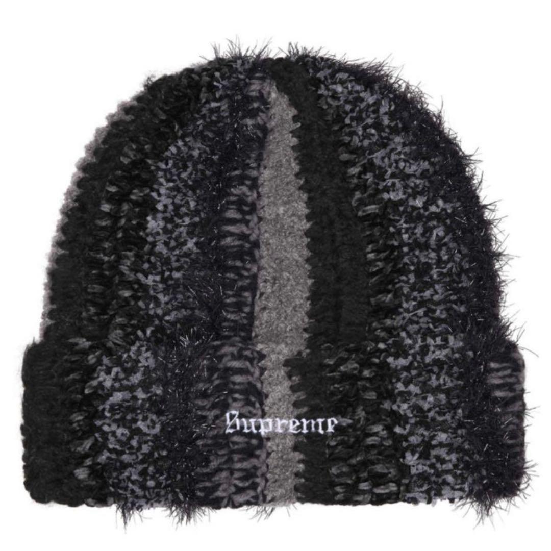 Supreme Tinsel Stripe Beanie Black　新品