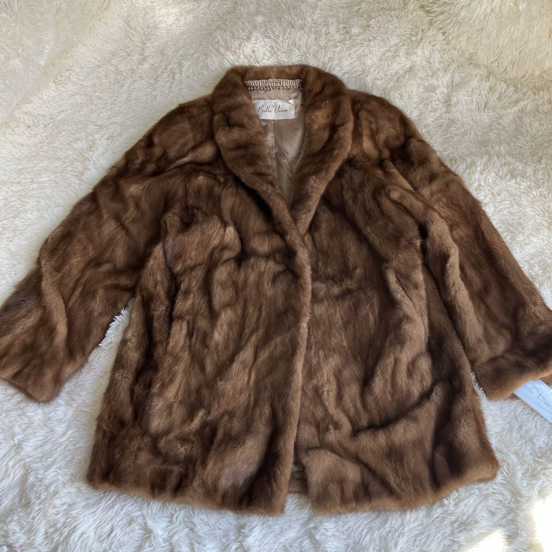 【タグ付】美品 サガミンク Belle Vison ファーコート 大きめ 銀タグ