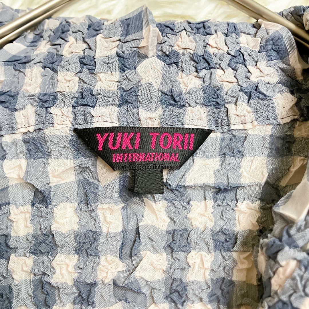 ✨極美品✨ユキトリイ　インターナショナル　Gプリーツ　テーラードジャケット　L