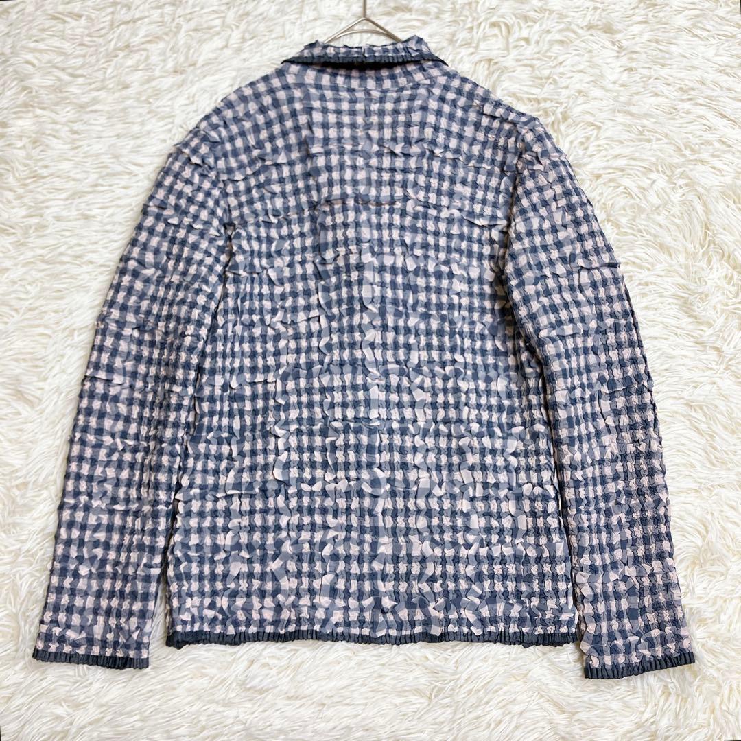 ✨極美品✨ユキトリイ　インターナショナル　Gプリーツ　テーラードジャケット　L