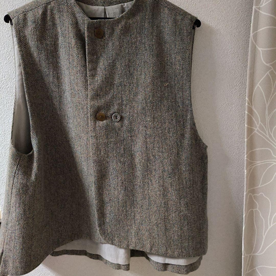 nume ツイードノースリーブベスト グレー系
