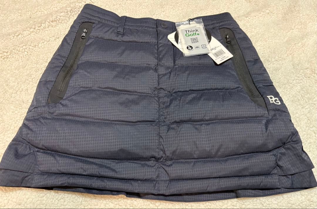 新品 サイズ0 パーリーゲイツ 中綿 スカート ダークネイビー