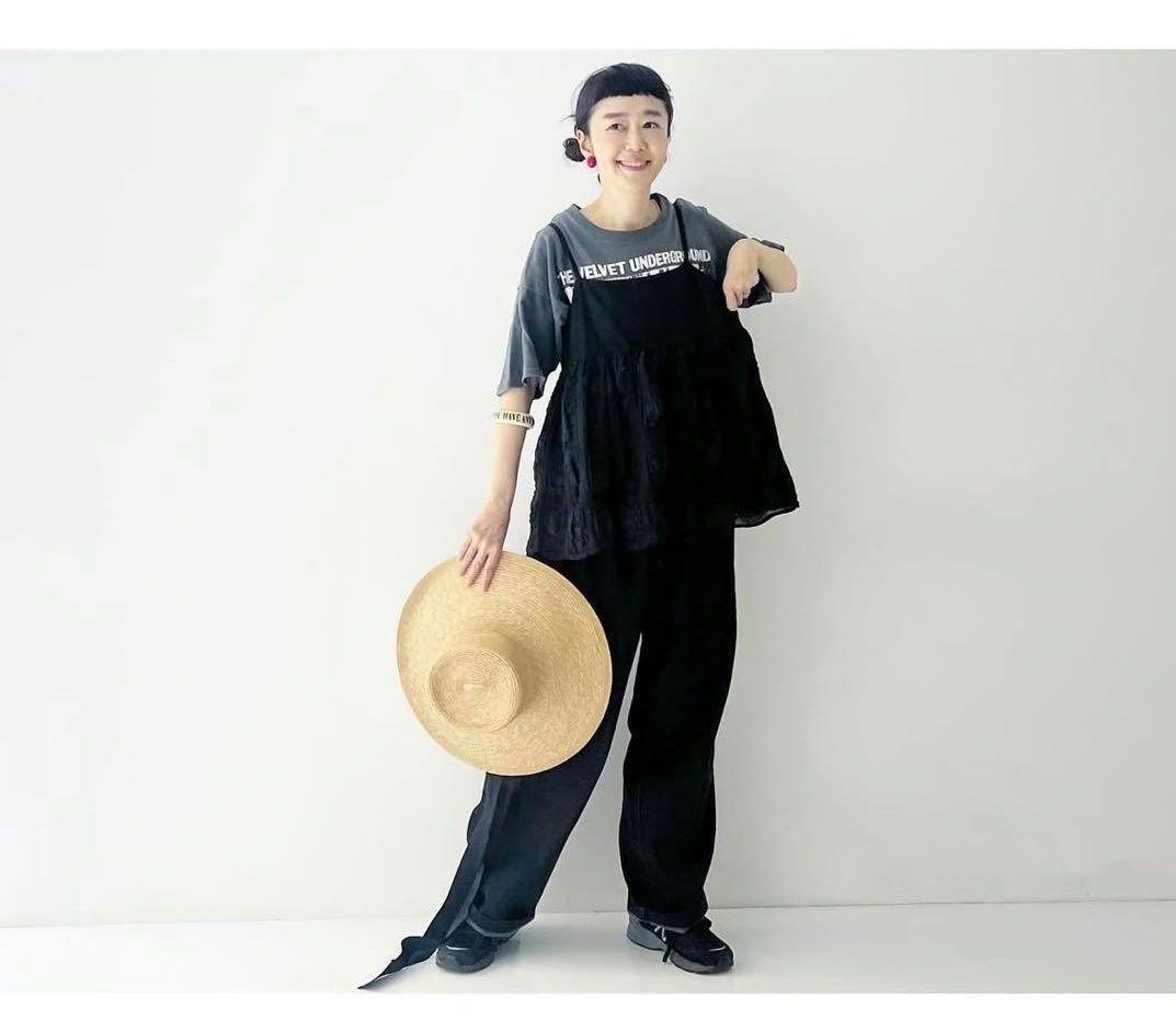 nest Robe　シアサッカーキャミブラウス