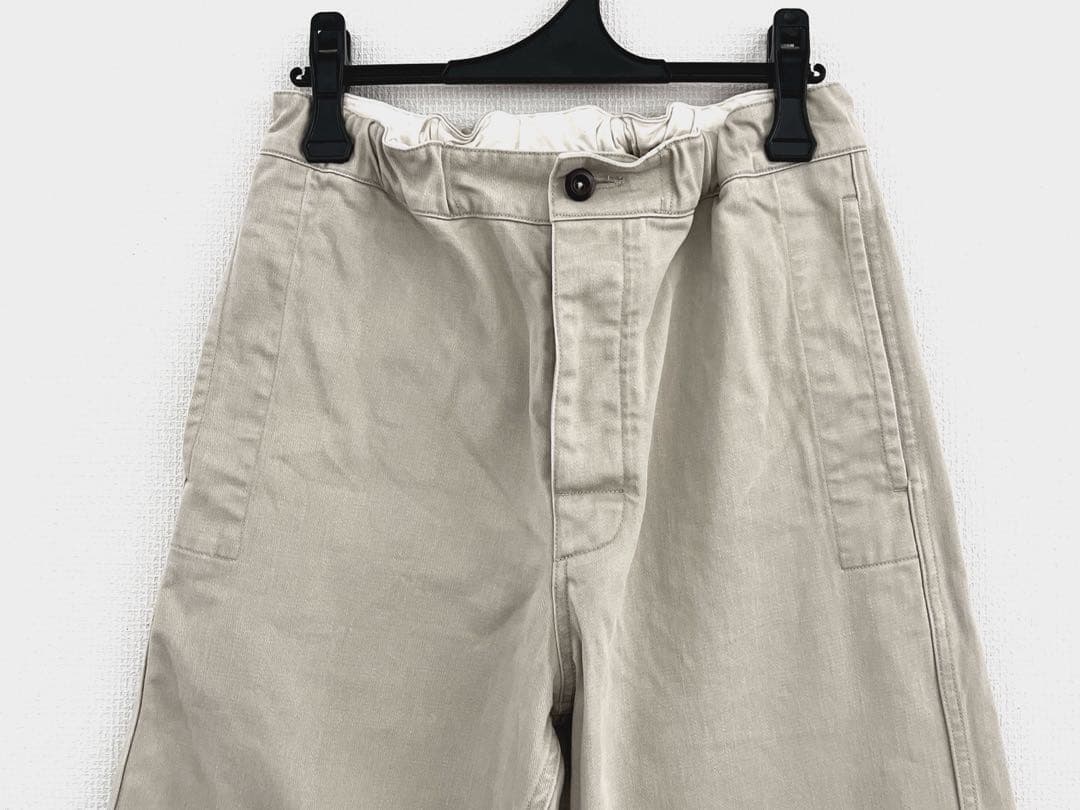 現行品2025MHLコットンパンツ ライトベージュ 1 マーガレットハウエル