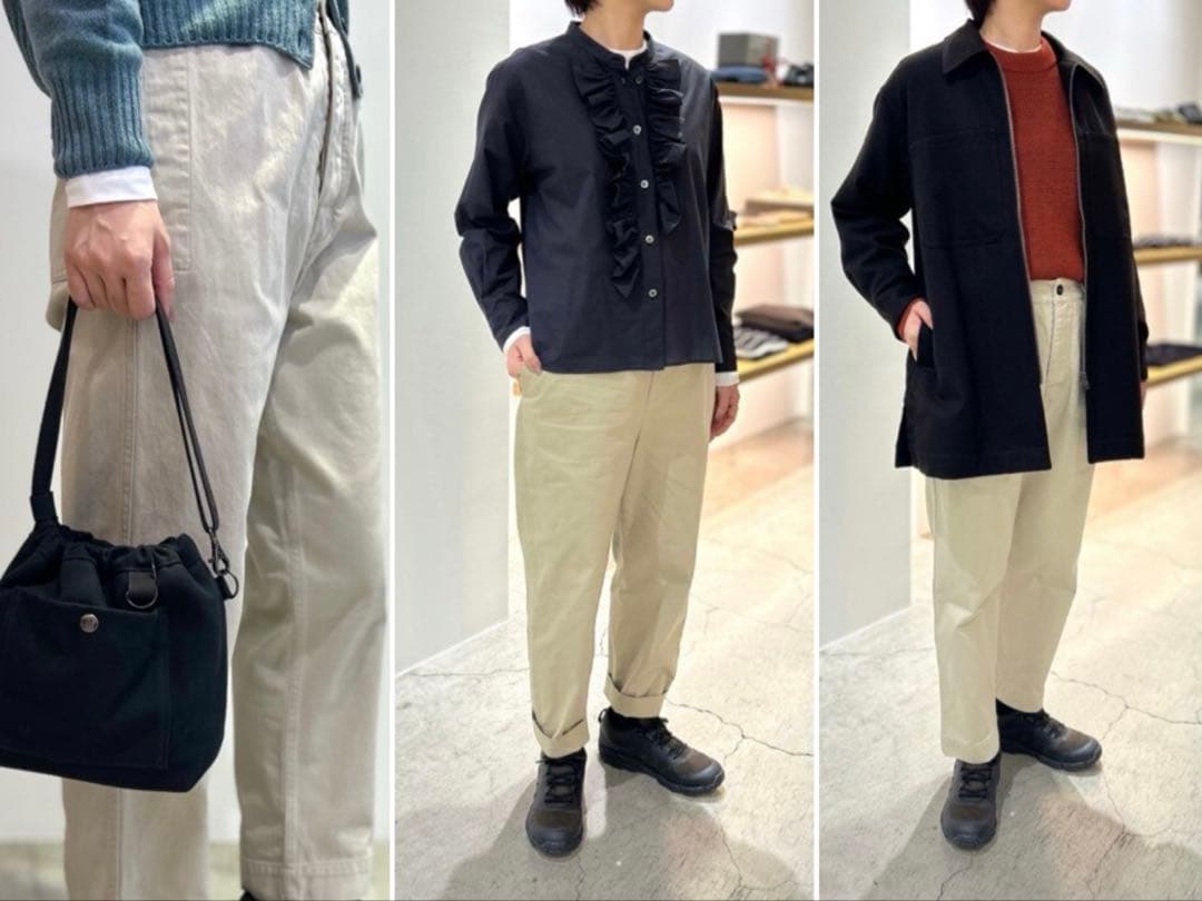 現行品2025MHLコットンパンツ ライトベージュ 1 マーガレットハウエル