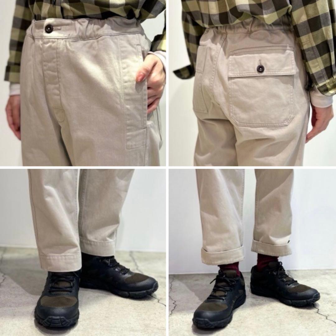 現行品2025MHLコットンパンツ ライトベージュ 1 マーガレットハウエル