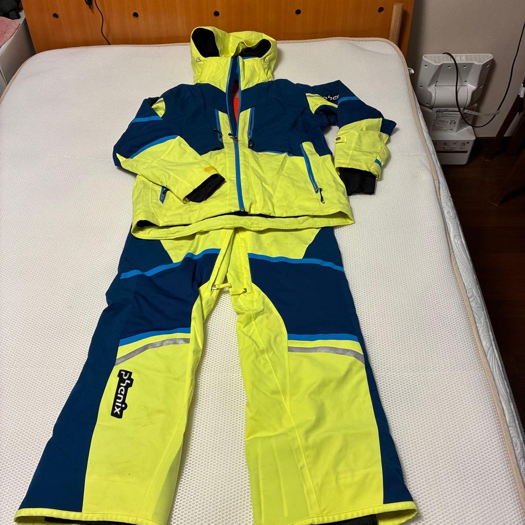 メンズPhenix スキーウェア イエロー/ブルー上下