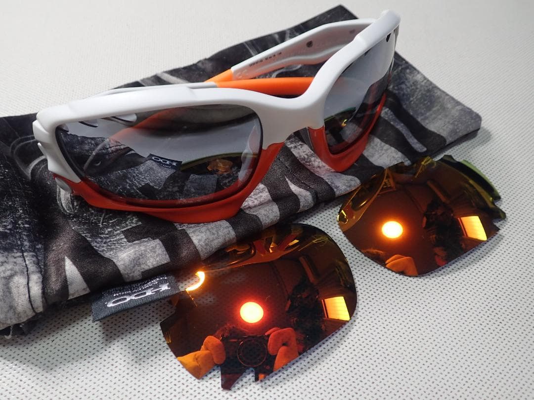 新品未使用 レーシングジャケット ファイア＆クローム 偏光レンズ 2セット