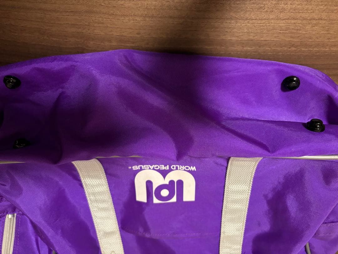 旧ワールドペガサス 旧ワッペ 紫 スクールバッグ WORLD PEGASUS