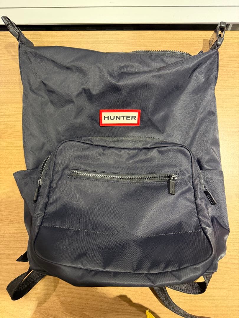 【美品】HUNTER ナイロン パイオニア ラージ トップクリップ リュック 黒