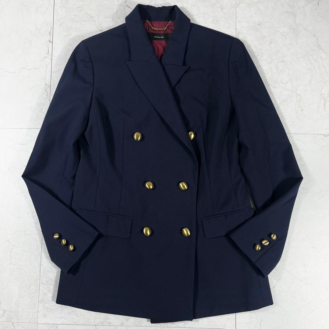 ✨未使用級 allureville 紺ブレ 金ボタン ダブルジャケット 1