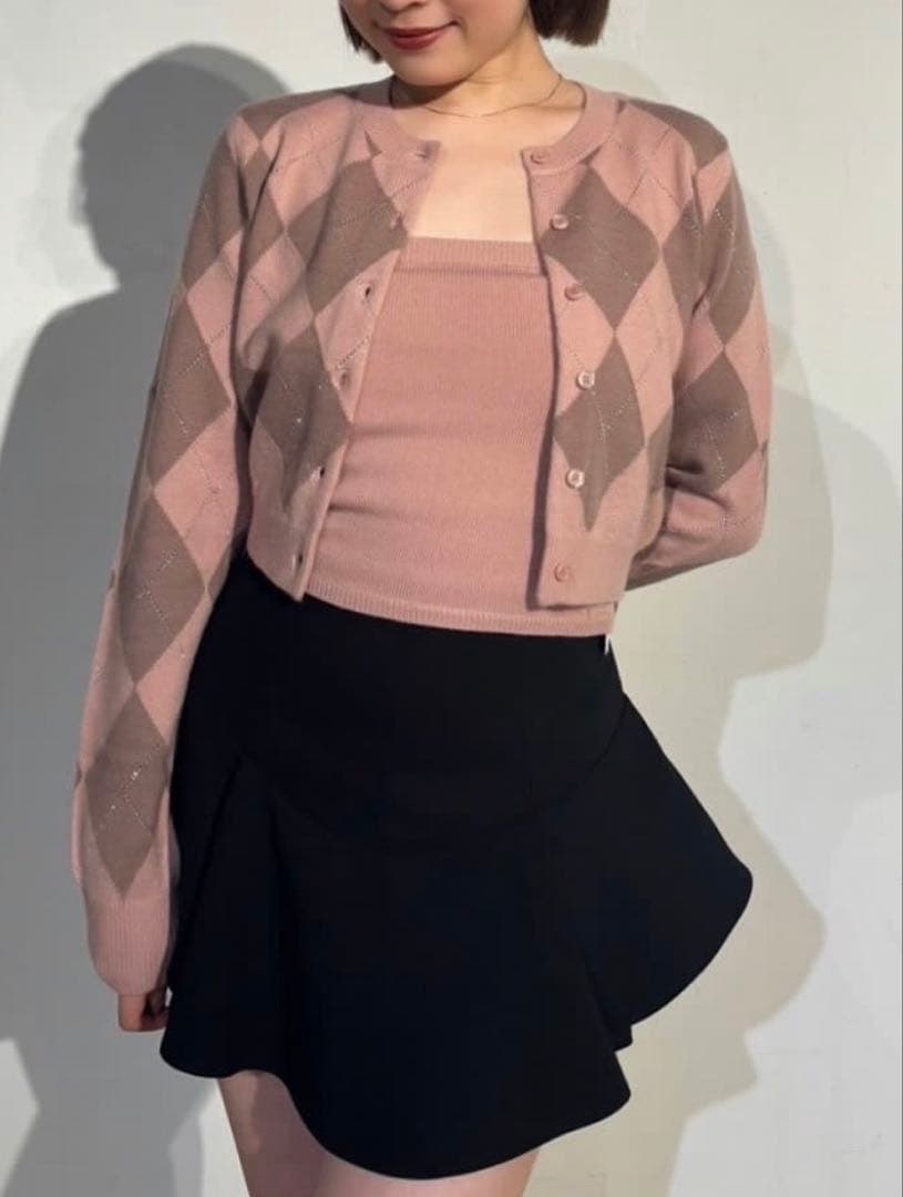 新品タグ付き♥️ SNIDEL アーガイルニットアンサンブル✨ルミネ限定色✨