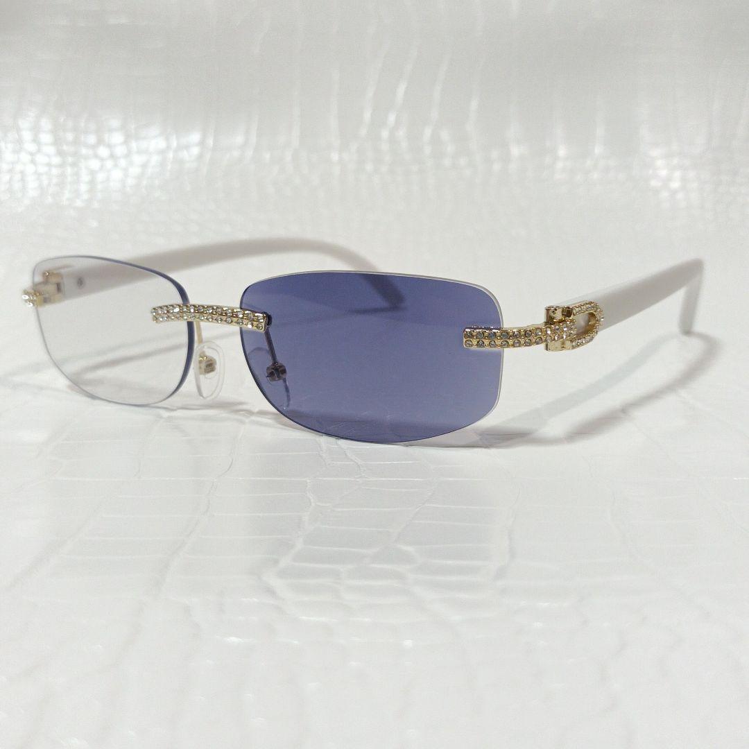 リムレス■サングラス■Y2K■調光レンズ■クリア↔グレー■未使用品■⑳