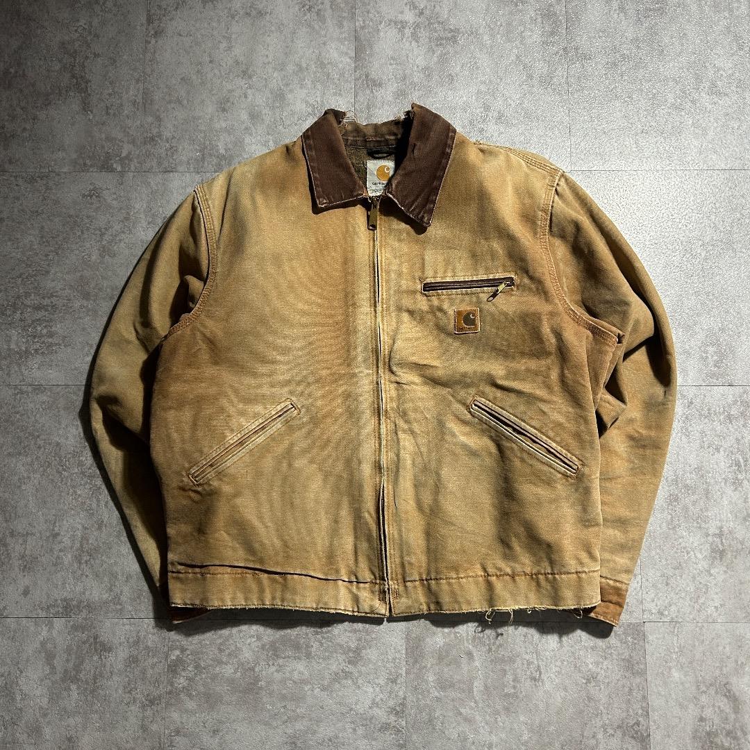 00s メキシコ製 ブラウン カーハート デトロイトジャケット ダックL