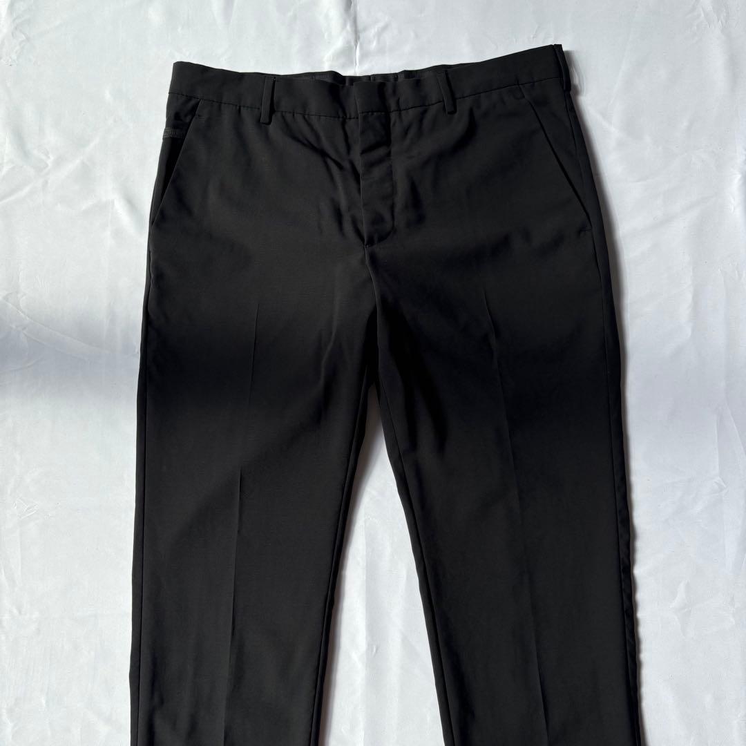 【美品】PRADA プラダ ウール スラックス ブラック 48