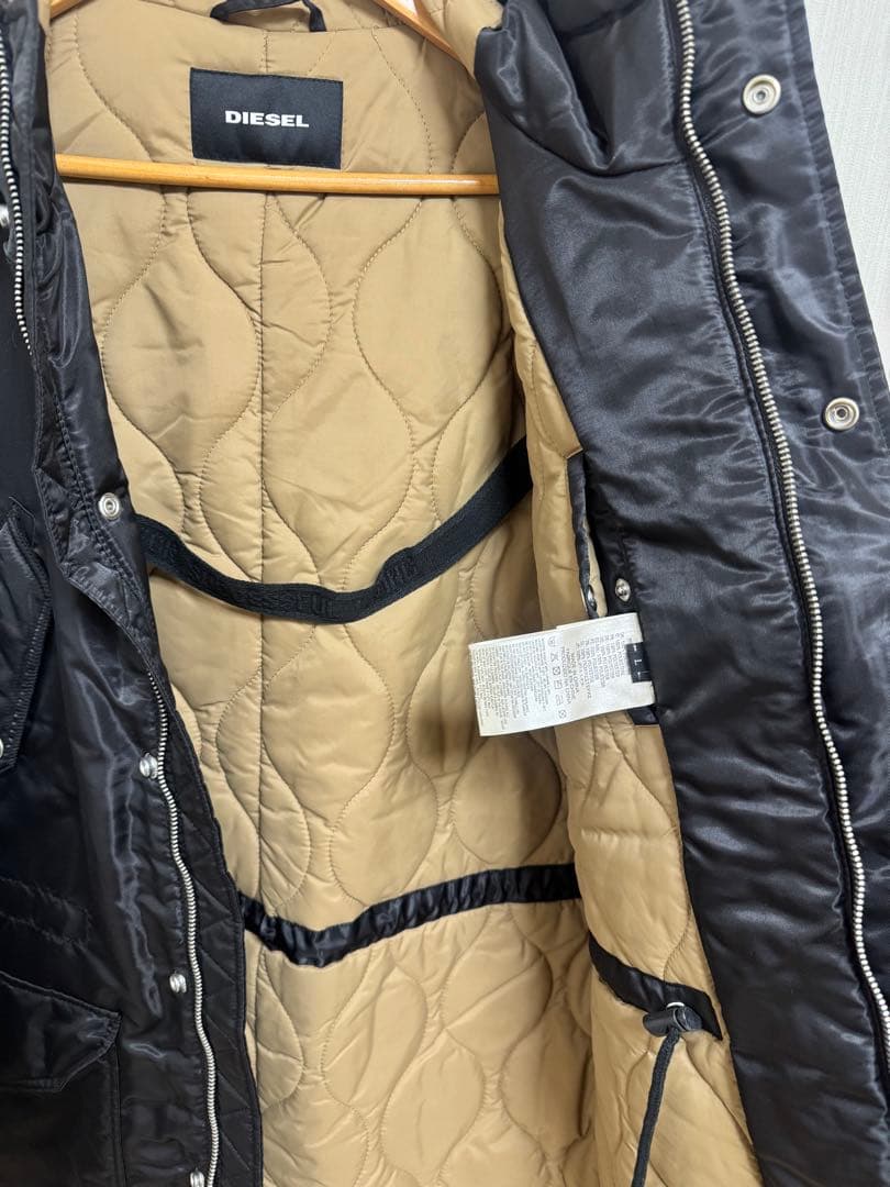 DIESEL フード付き バイカラー モッズコート L ディーゼル