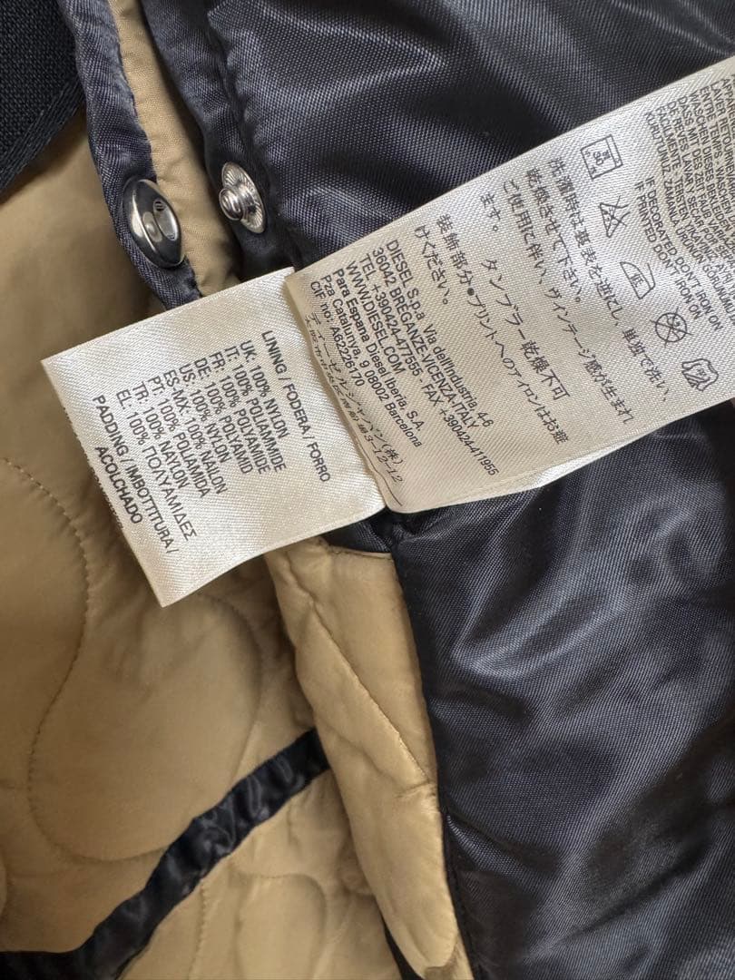 DIESEL フード付き バイカラー モッズコート L ディーゼル