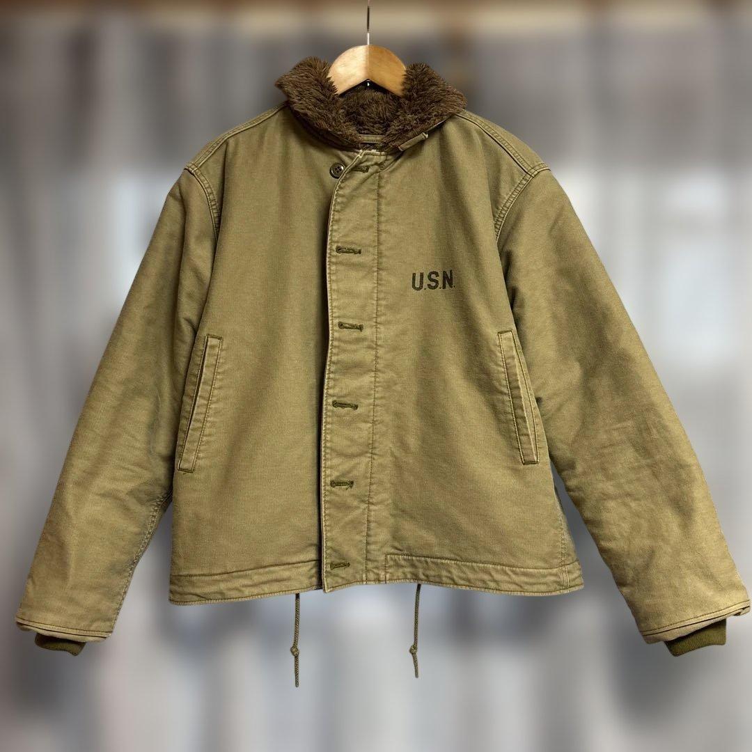 HOUSTON N-1デッキジャケット オリーブSIZE:38