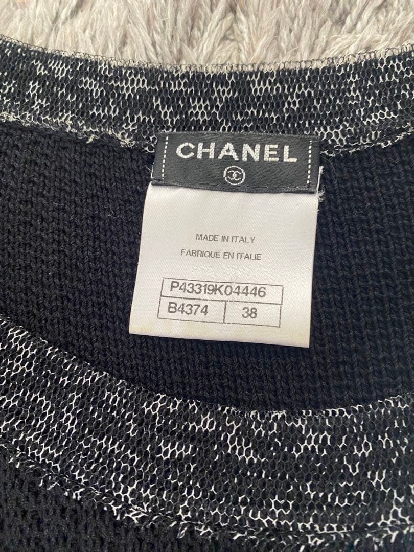 CHANEL 半袖ニットワンピース