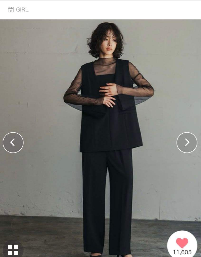 GIRL セットアップ　ブラック パーティードレス Lサイズ