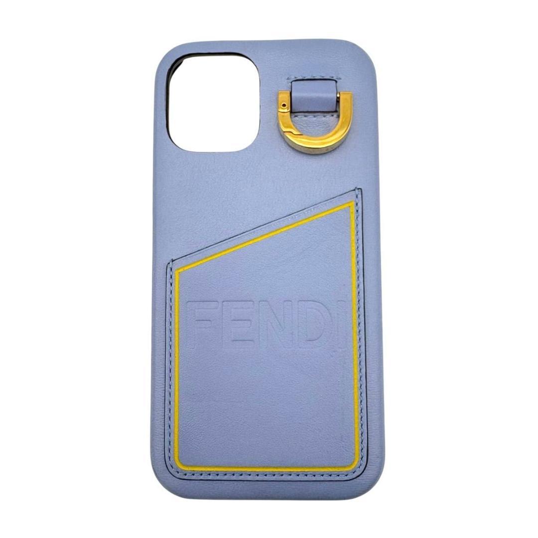 FENDI フェンディ iPhoneケース レザー　リング　カードスロット付き