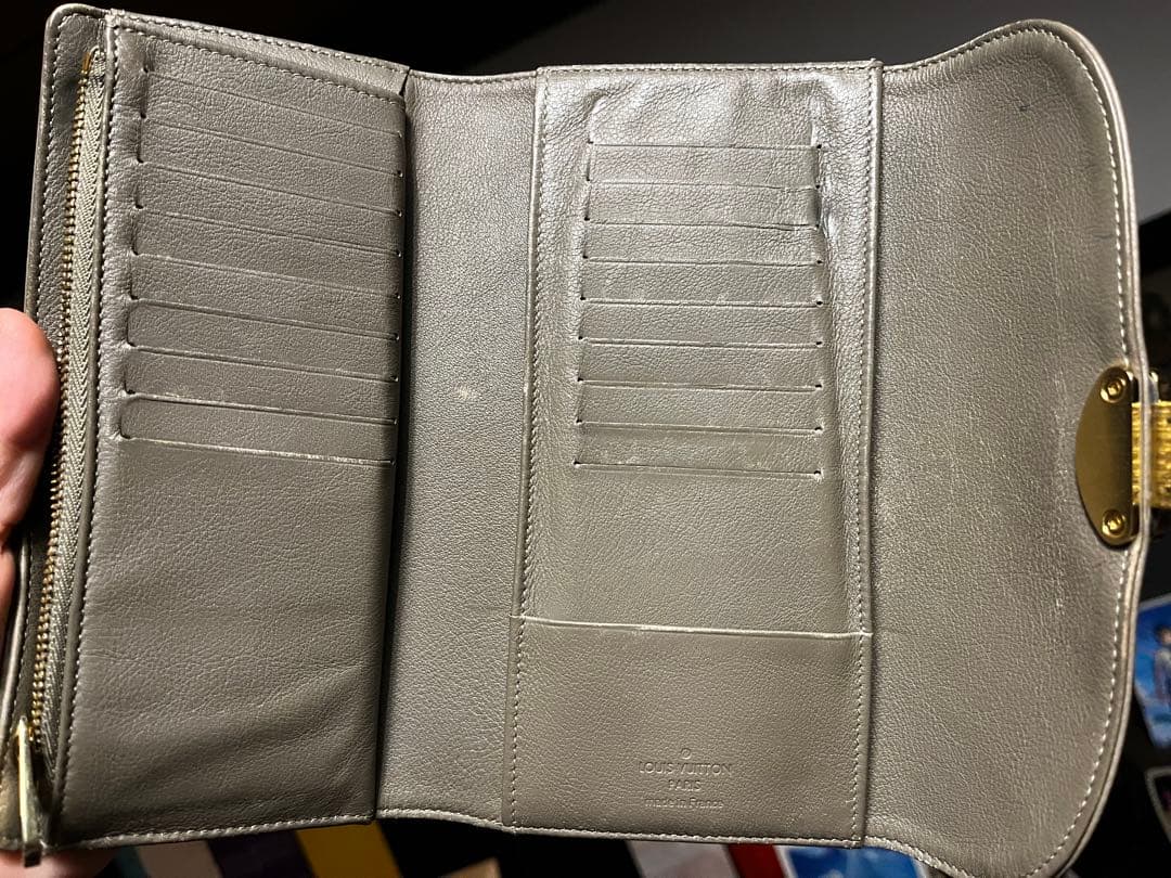 ルイ・ヴィトン ポルトフォイユ　グレー レザー 長財布