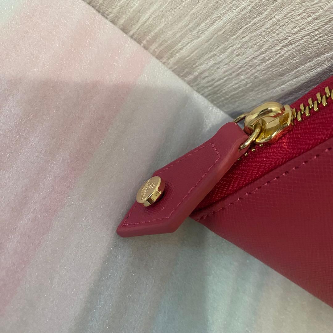 新品 Vivienne Westwood 長財布 シンプル ピーチ派手 ピンク