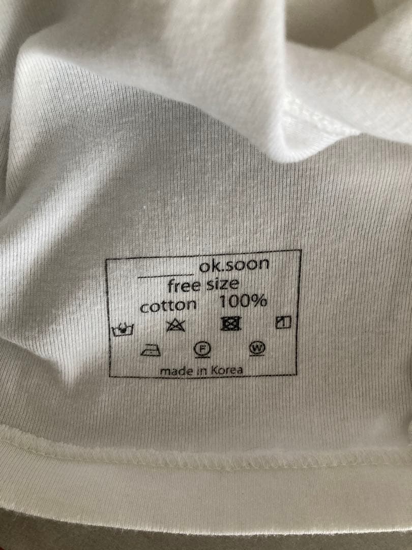 オクスン　ok.soon Tシャツ　黒白　レイヤード