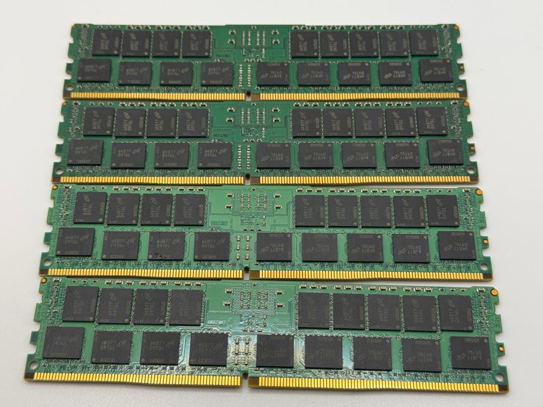 ⑥Crucial 16GB DDR4-2133P RDIMM 4枚セット