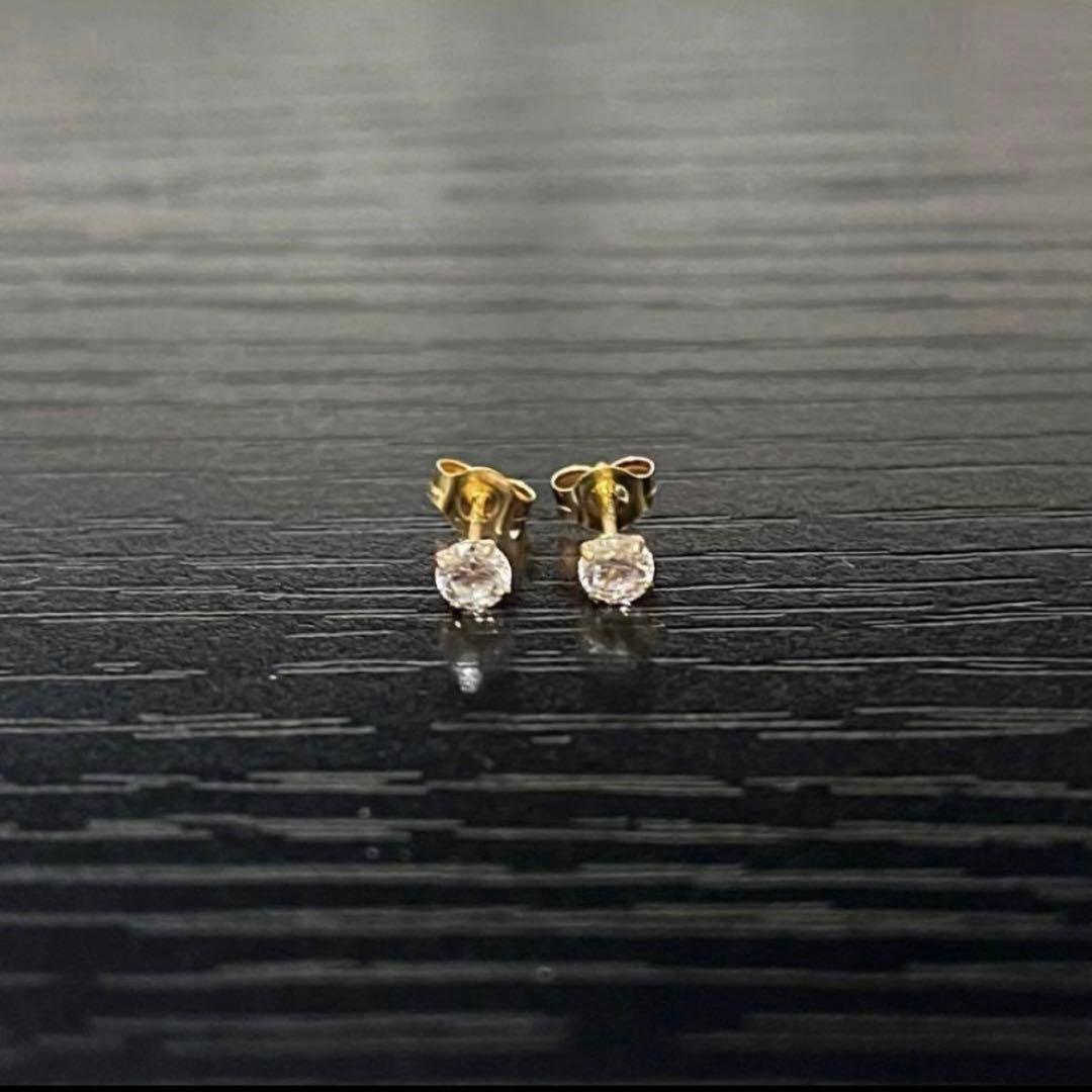 AVALANCHE アバランチ 14Kイエローゴールド スタッズピアス 3mm