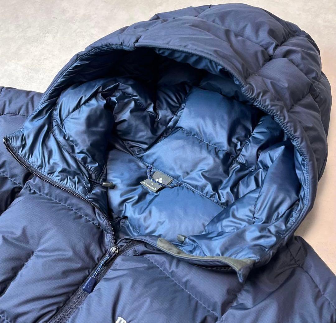 montbell フード付きダウンジャケット ネイビー