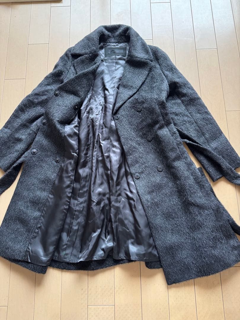 tobechic アルパカ　羊毛 ウエストベルト付きコート　９万