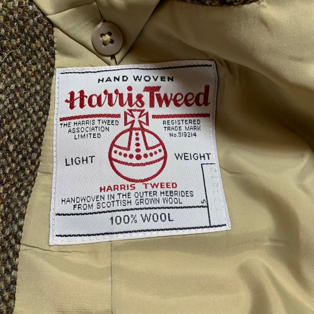 ハリスツイード テーラードジャケット ウール100% HarrisTweed