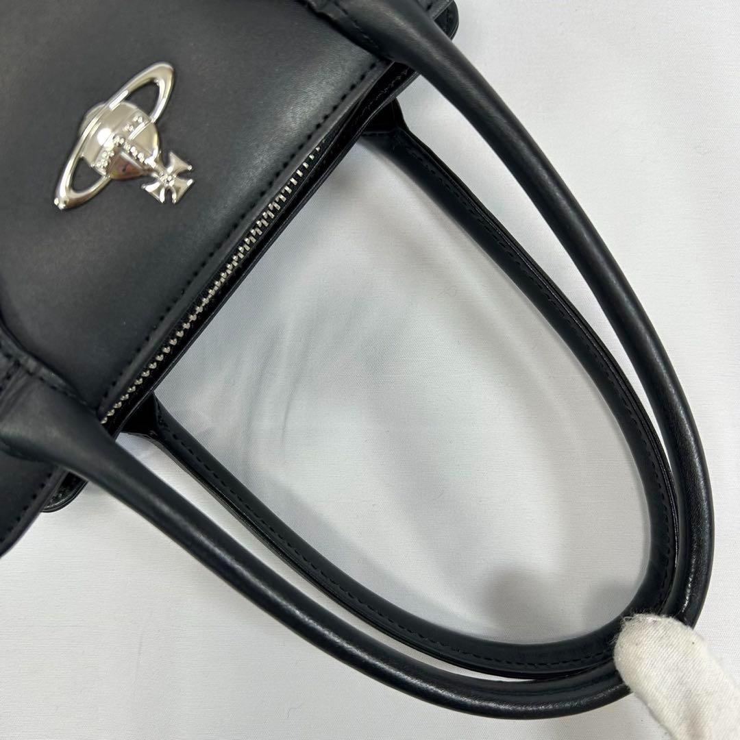 【極美品/日本製】ヴィヴィアンウエストウッド ヤスミン ハンドバッグ オーブ 黒